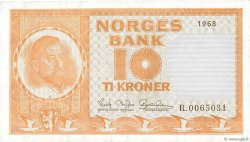 10 Kroner NORWAY  1968 P.31d AU