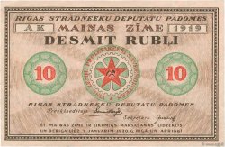10 Rubli LETTLAND Riga 1919 P.R4 SS