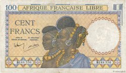 100 Francs AFRIQUE ÉQUATORIALE FRANÇAISE Brazzaville 1941 P.08a BC