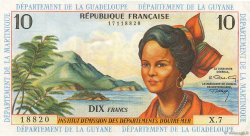 10 Francs ANTILLES FRANÇAISES  1964 P.08b TTB+