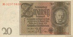 20 Reichsmark ALLEMAGNE  1929 P.181a