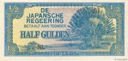 1/2 Gulden NETHERLANDS INDIES  1942 P.122b UNC