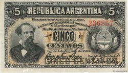 5 Centavos ARGENTINA  1884 P.005 VF