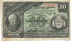 10 Centavos ARGENTINE  1884 P.006