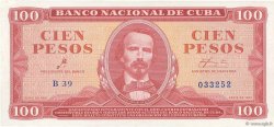 100 Pesos CUBA  1961 P.099a AU