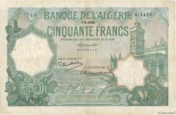 50 Francs ALGERIA  1936 P.080a