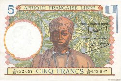5 Francs type 1941 AFRIQUE ÉQUATORIALE FRANÇAISE Brazzaville 1943 A.114b pr.NEUF