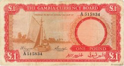 1 Pound GAMBIE  1965 P.02a TB