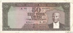 50 Lira TURCHIA  1965 P.175 BB