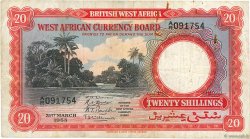 20 Shillings BRITISCH-WESTAFRIKA  1953 P.10a S