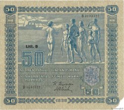 50 Markkaa FINLANDE  1939 P.072a TTB