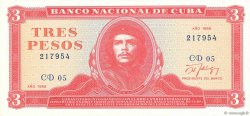 3 Pesos KUBA  1988 P.107b fST+