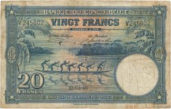 20 Francs CONGO BELGE  1946 P.15E TB