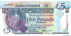 5 Pounds IRLANDE DU NORD  1990 P.070a pr.NEUF