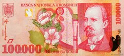 100000 Lei RUMANIA  1998 P.110