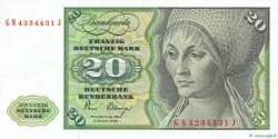 20 Deutsche Mark GERMAN FEDERAL REPUBLIC  1980 P.32d fST+