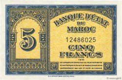5 Francs MAROCCO  1943 P.24