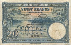 20 Francs BELGIAN CONGO  1950 P.15H