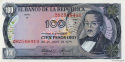 100 Pesos Oro COLOMBIE  1974 P.415