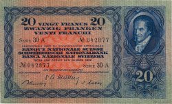 20 Francs SWITZERLAND  1952 P.39t