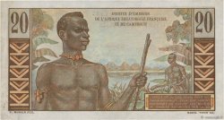 20 Francs Émile Gentil AFRIQUE ÉQUATORIALE FRANÇAISE  1957 P.30 EBC