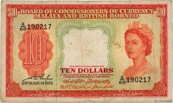 10 Dollars MALAYA e BRITISH BORNEO  1953 P.03a
