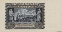20 Zlotych POLEN  1940 P.095 fST+