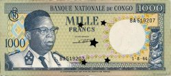 1000 Francs Annulé RÉPUBLIQUE DÉMOCRATIQUE DU CONGO  1964 P.008a