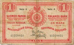 1 Markka FINLANDIA  1915 P.016b BC