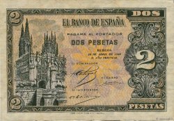 2 Pesetas SPANIEN  1938 P.109a fSS