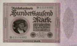 100000 Mark GERMANIA  1923 P.083a q.FDC