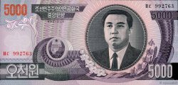 5000 Won NORDKOREA  2002 P.46a
