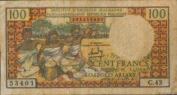 100 Francs - 20 Ariary MADAGASKAR  1964 P.057a