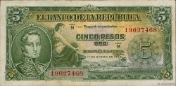 5 Pesos Oro KOLUMBIEN  1953 P.399a