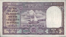 10 Rupees INDIEN  1957 P.039c VZ