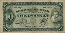 10 Gulden NETHERLANDS INDIES  1927 P.070a F