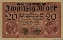 20 Mark GERMANY  1918 P.057 UNC-