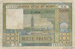 1000 Francs  MOROCCO  1956 P.47 F-