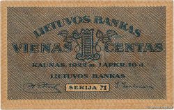 1 Centas LITUANIA  1922 P.07a EBC+