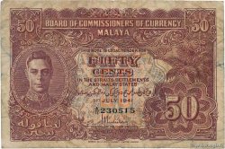 50 Cents MALAYA  1941 P.10a fS