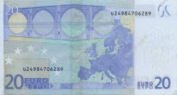 20 Euro Fauté EUROPA  2002 €.120.21 fVZ