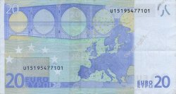 20 Euro Fauté EUROPA  2002 €.120.11 XF