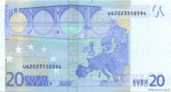 20 Euro Fauté EUROPA  2002 €.120.26 XF+