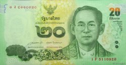 20 Baht THAILAND  2015 P.118 UNC-