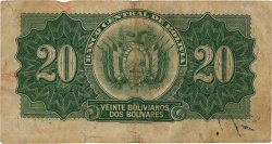 20 Bolivianos BOLIVIA  1928 P.131 BC