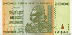 20 Billions Dollars ZIMBABWE  2008 P.86 UNC