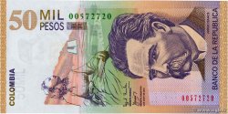 50000 Pesos COLOMBIA  2001 P.455a