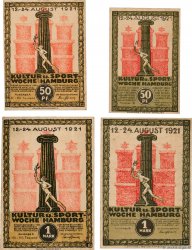 50 Pfennig et 1 Mark DEUTSCHLAND Hambourg 1921 P.LOT VZ