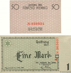 50 Pfennig et 1 Mark POLEN Litzmannstadt - Lodz 1940  VZ