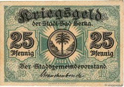 25 Pfennig ALLEMAGNE Bad Berka 1914 
